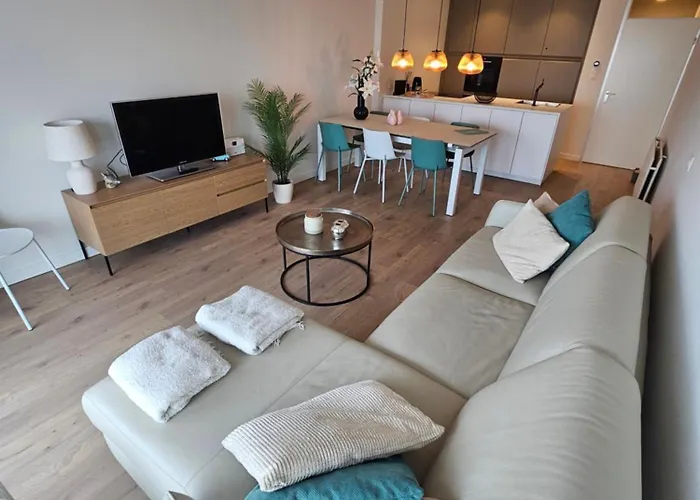 아파트 Isola Bella - Luxe Op De Zeedijk Met Panoramisch Uitzicht 블랑켄베르크