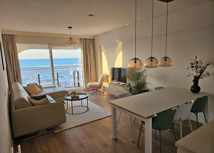 아파트 Isola Bella - Luxe Op De Zeedijk Met Panoramisch Uitzicht 블랑켄베르크